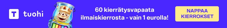 Tuohi - 60FS 1eur Reactoonz 100 offer - 728x90